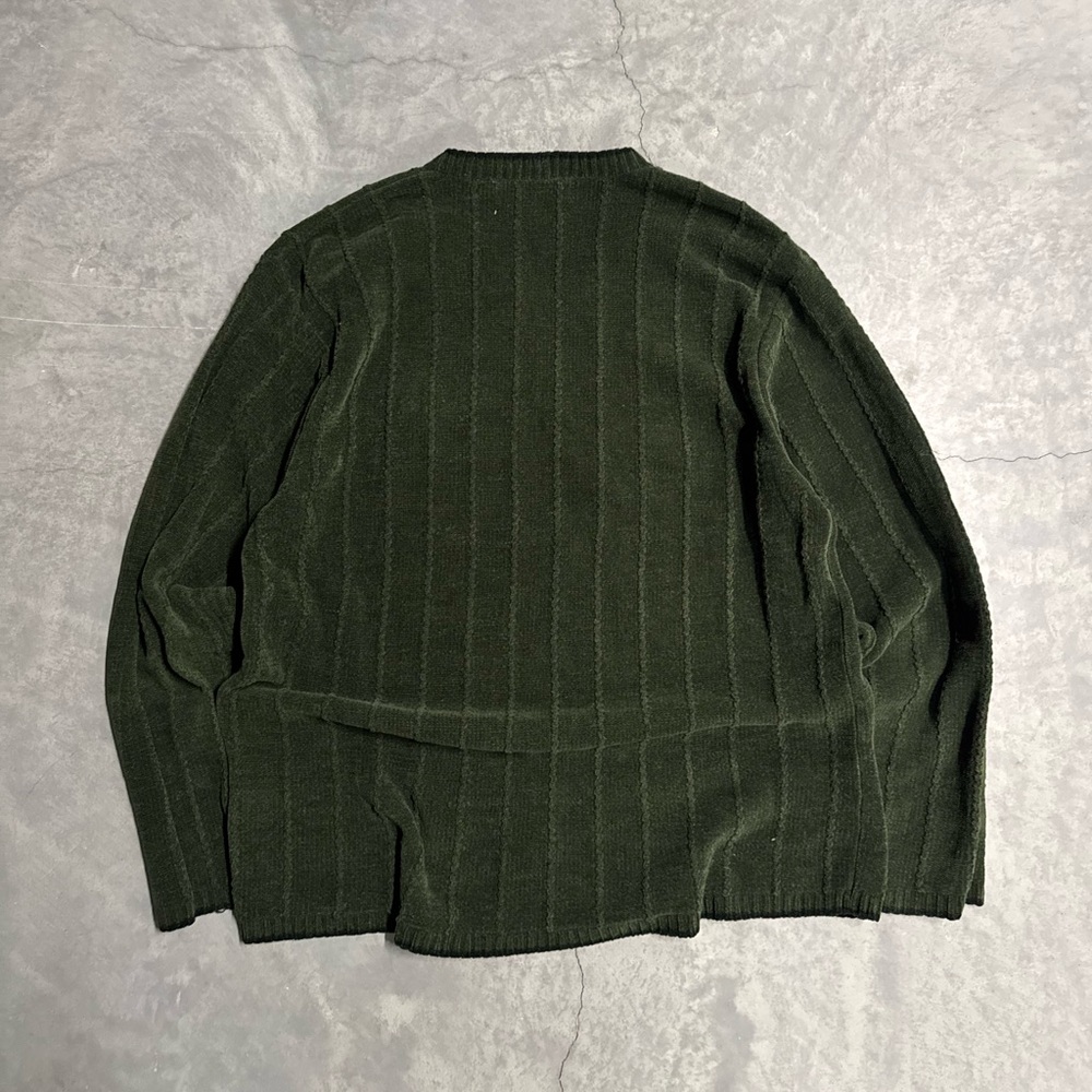 Pioneer V-Neck Sweater in Dark Green - Picture 2 of 5
